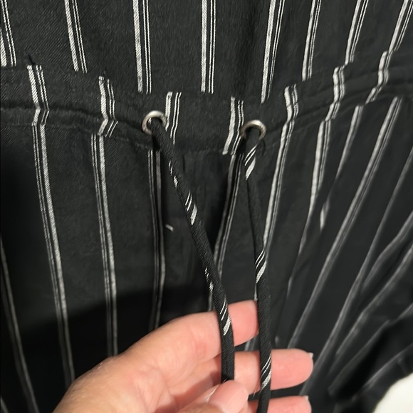 RVCA Black and White Striped Jumpsuit - Picture 3 of 8